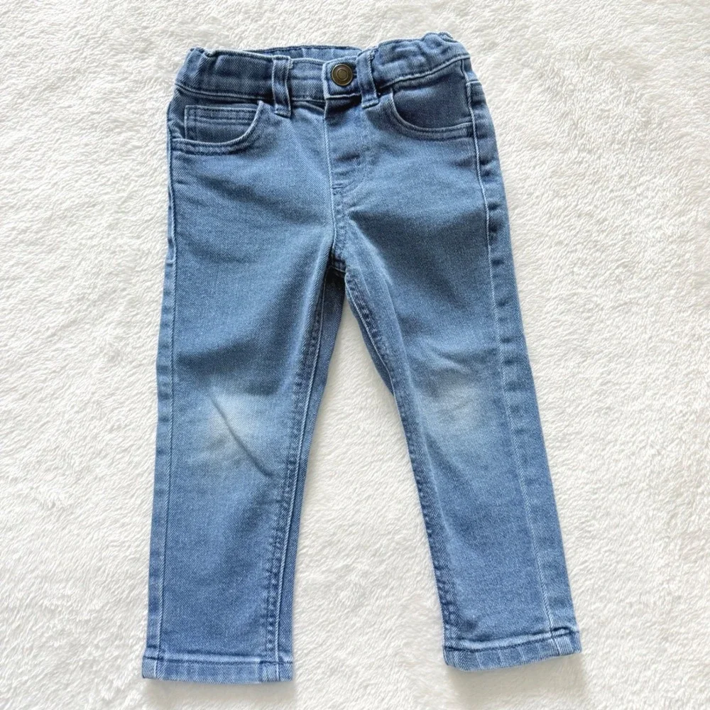 Toddler Pants Lot 2T Denim Jeans‎ Khaki Elastic Waist Garanimals OshKosh